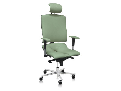 Ergonomická židle Ásana Architekt Ekokůže Light Green 